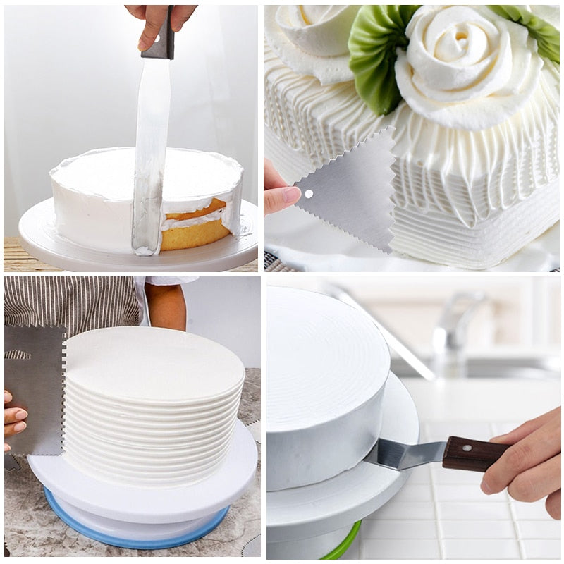 6Pcs Rotating Cake Stand - essentialslifeshop