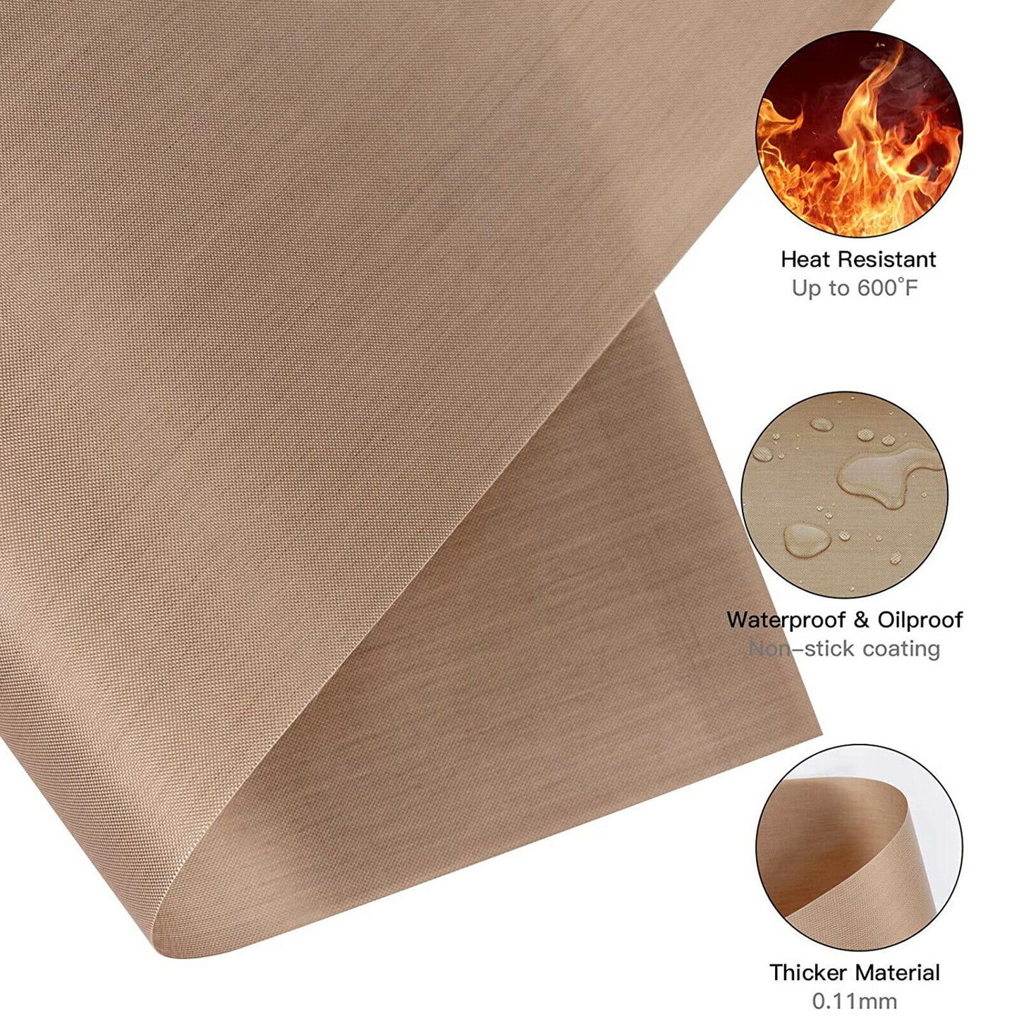 3pcs Reusable Oil-proof Baking Mat - essentialslifeshop
