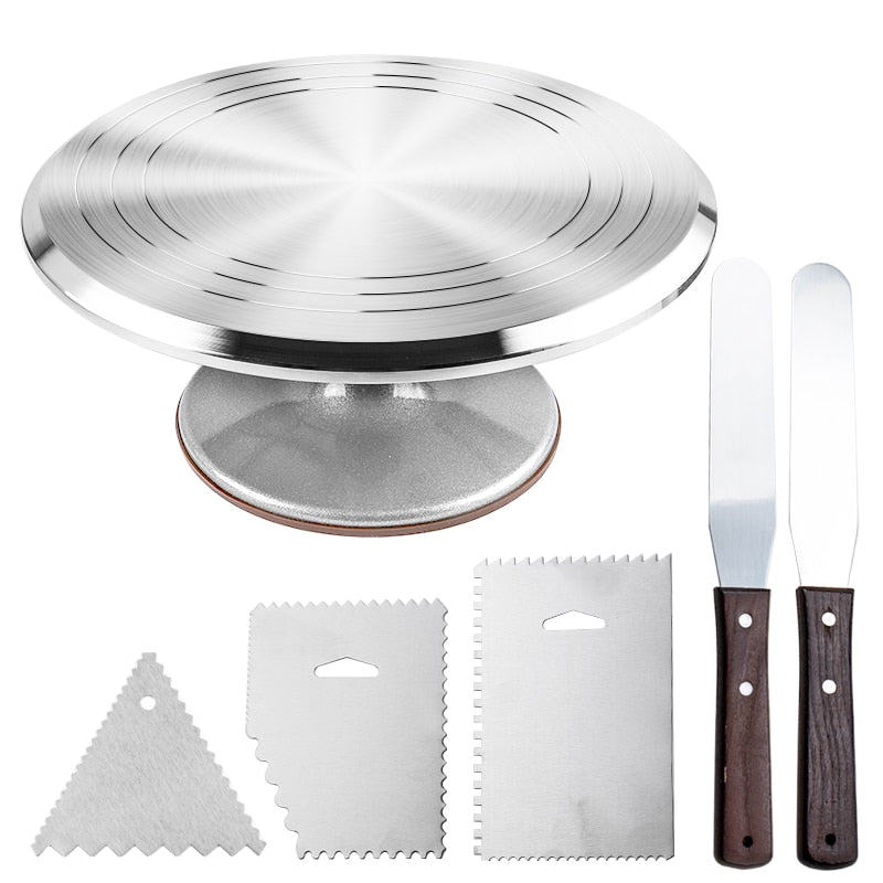 6Pcs Rotating Cake Stand - essentialslifeshop
