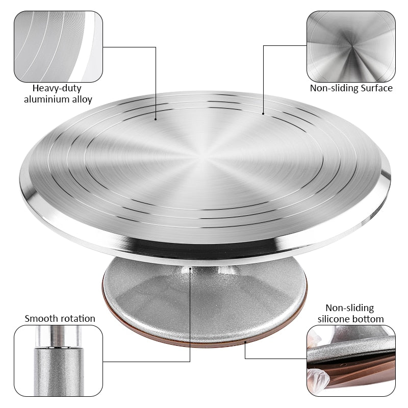 6Pcs Rotating Cake Stand - essentialslifeshop
