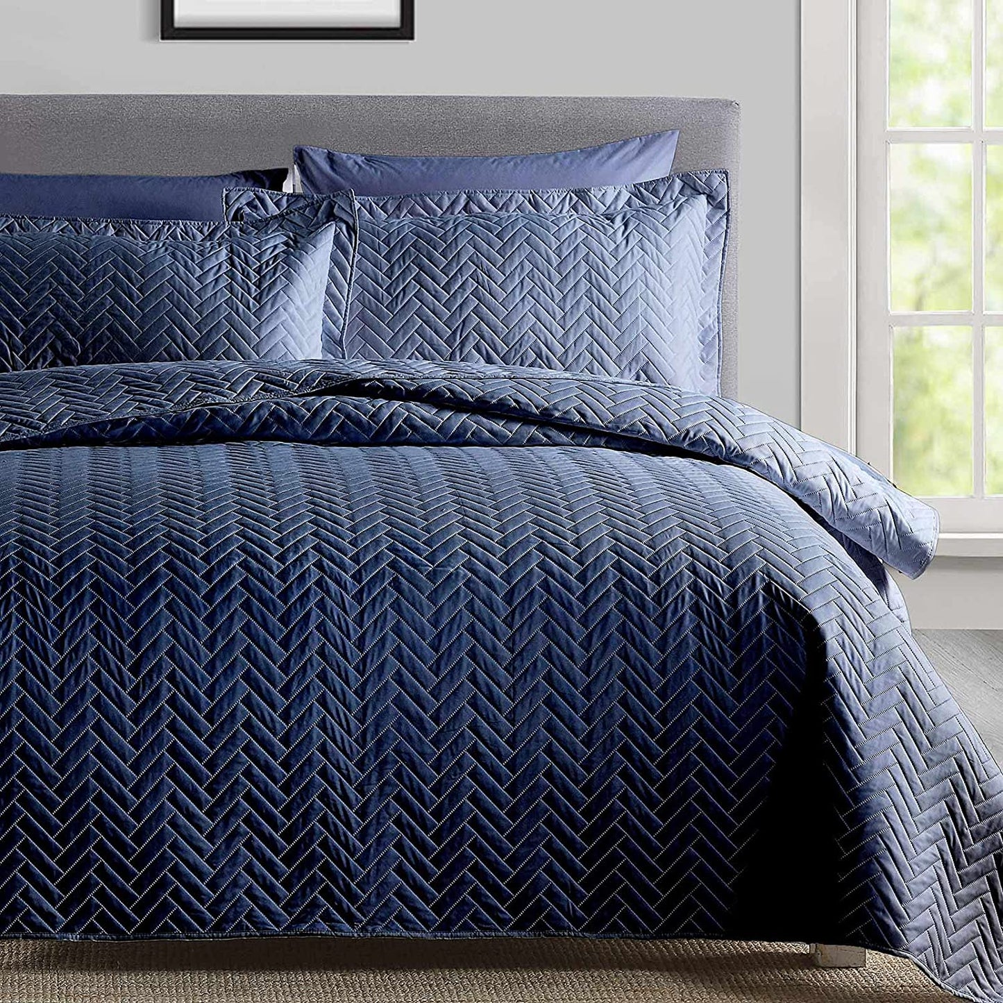 3 Piece Quilted Bedspread w/Sheet set - essentialslifeshop