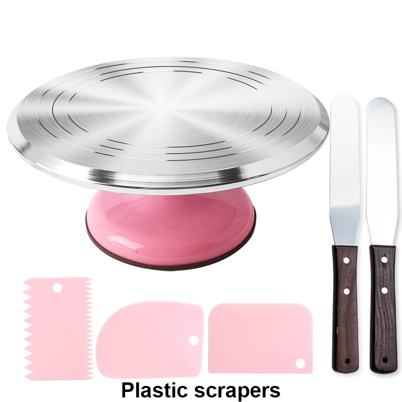 6Pcs Rotating Cake Stand - essentialslifeshop