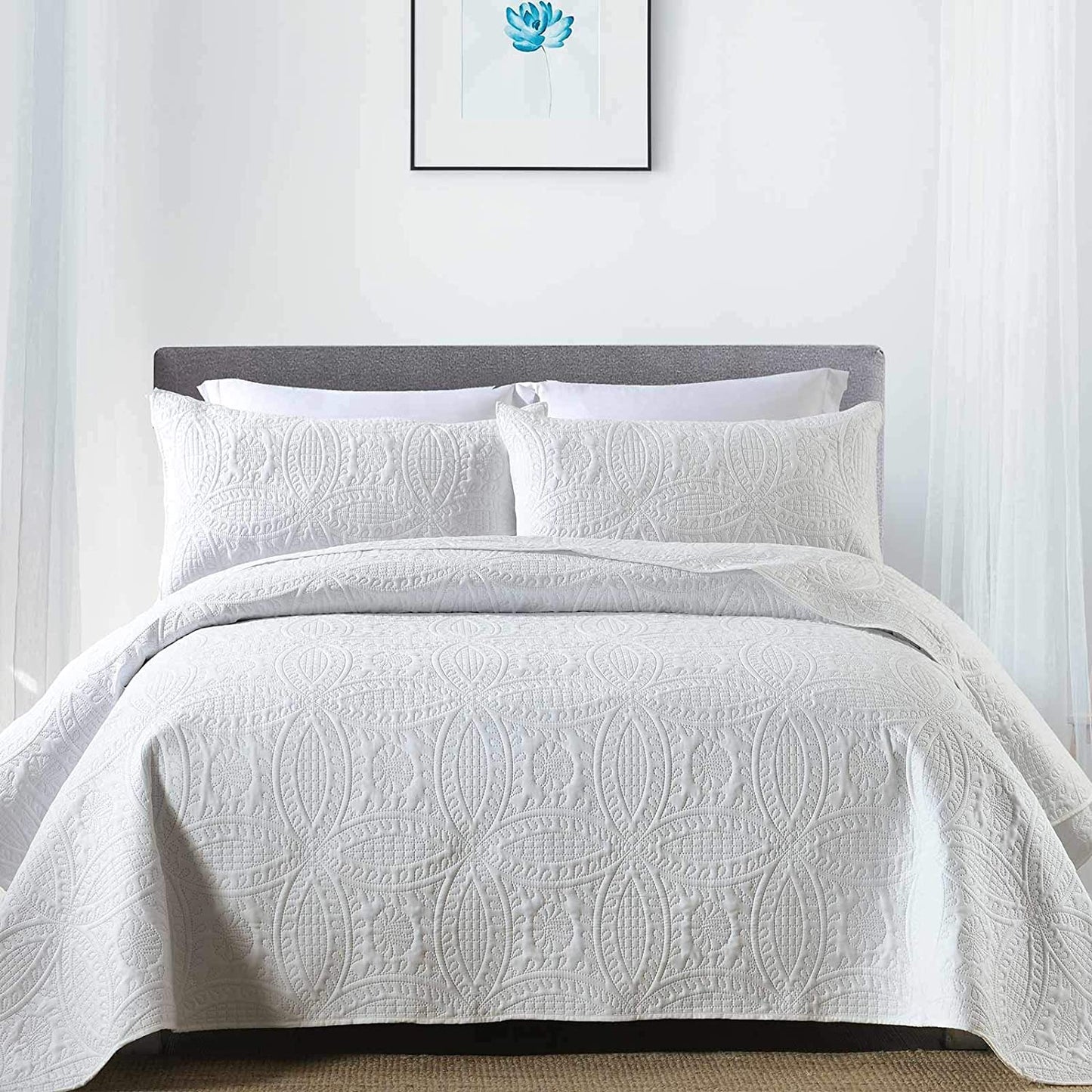 3 Piece Quilted Bedspread w/Sheet set - essentialslifeshop