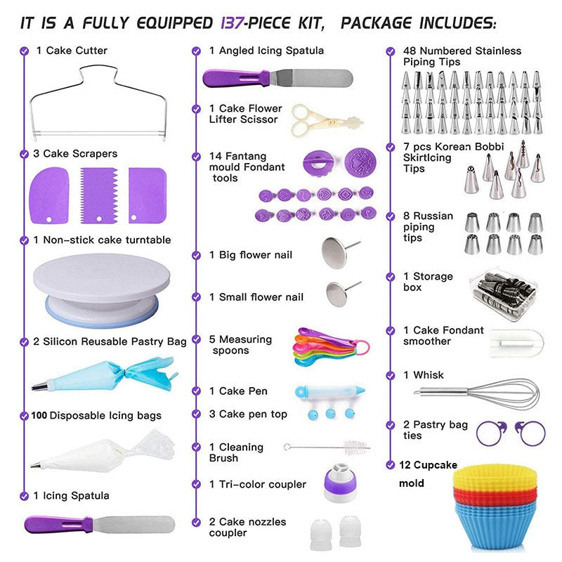219PCs Cake Decorating Tips Set - essentialslifeshop
