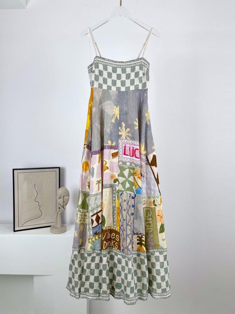 Vintage Printed Dress - essentialslifeshop