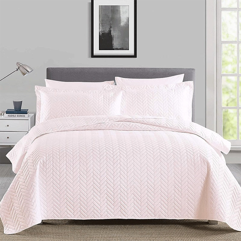 3 Piece Quilted Bedspread w/Sheet set - essentialslifeshop