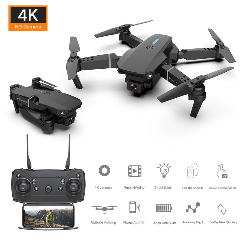 WIFI FPV Drone Wide Angle HD 4K 1080P Camera - essentialslifeshop