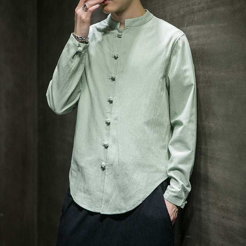 Stand-up Collar Loose M to 5XL Size Shirt - essentialslifeshop