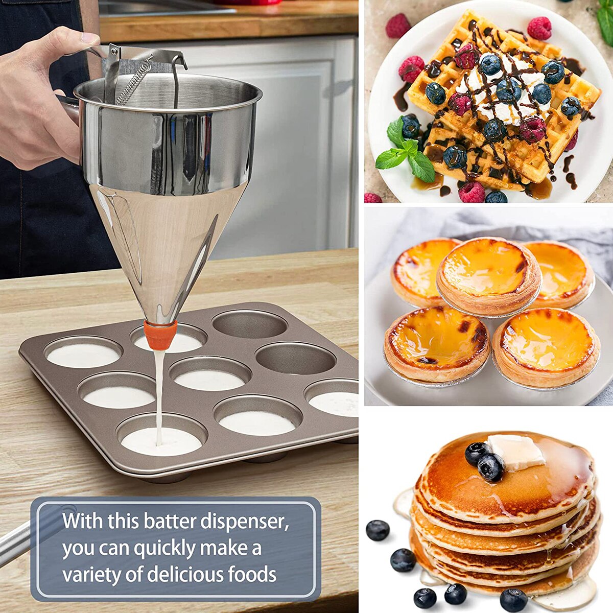 Pancake Batter Dispenser Multi-Caliber - essentialslifeshop