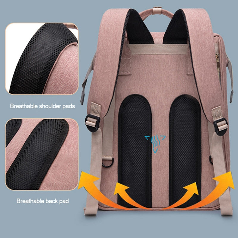 Folding Mommy Bag Portable Crib Bed - essentialslifeshop