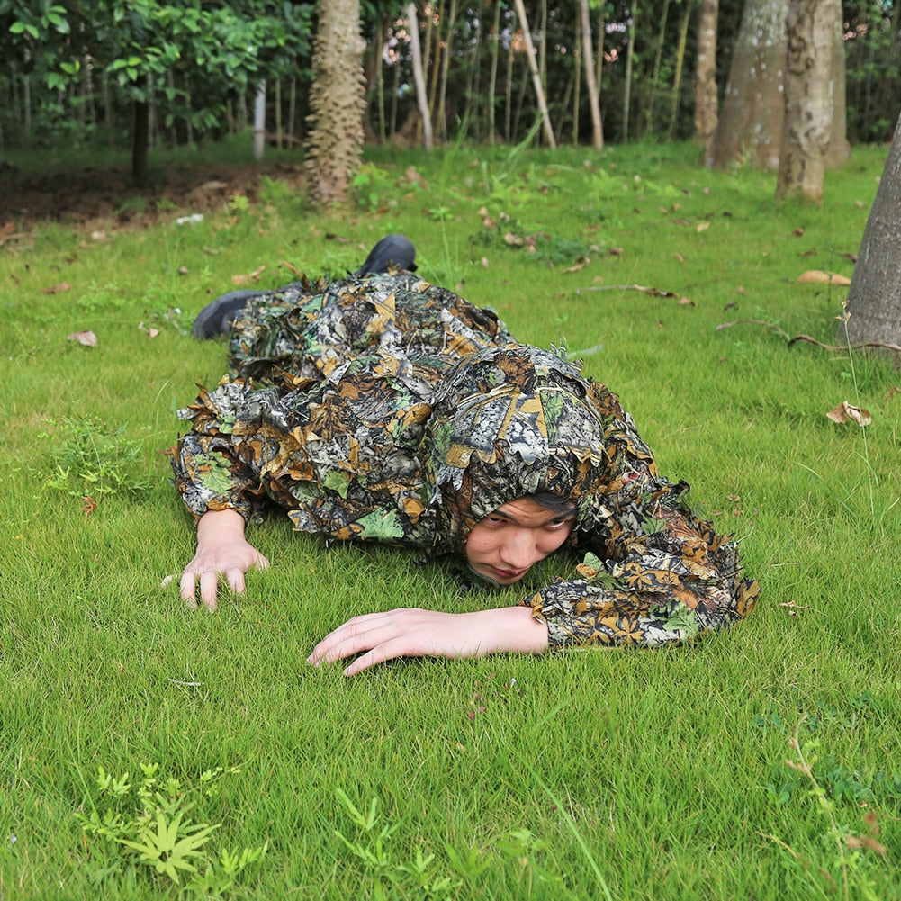 Woodland Hunting Clothes Invisible Camo Full Set - essentialslifeshop