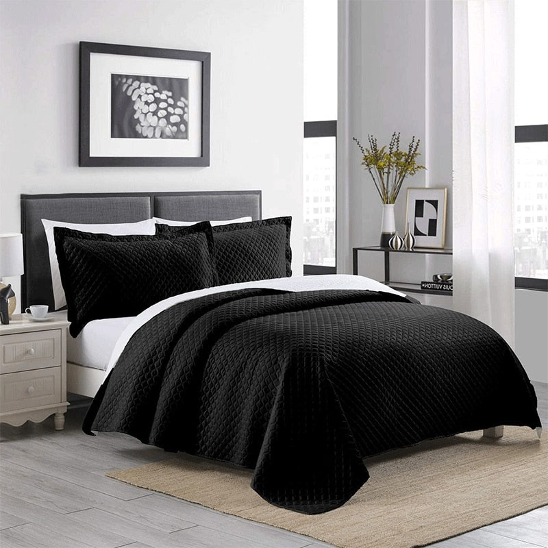 3 Piece Quilted Bedspread w/Sheet set - essentialslifeshop