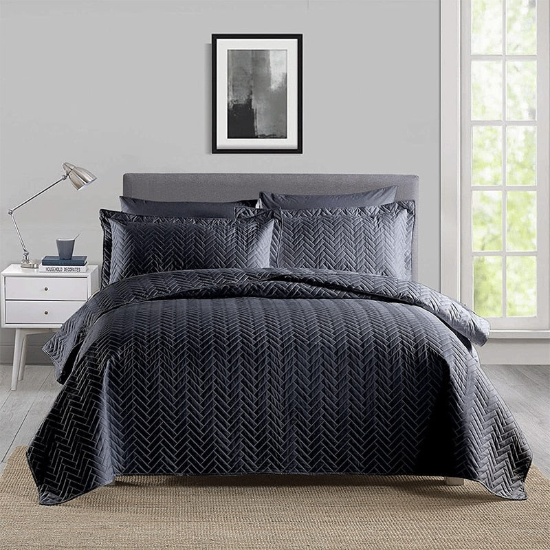 3 Piece Quilted Bedspread w/Sheet set - essentialslifeshop