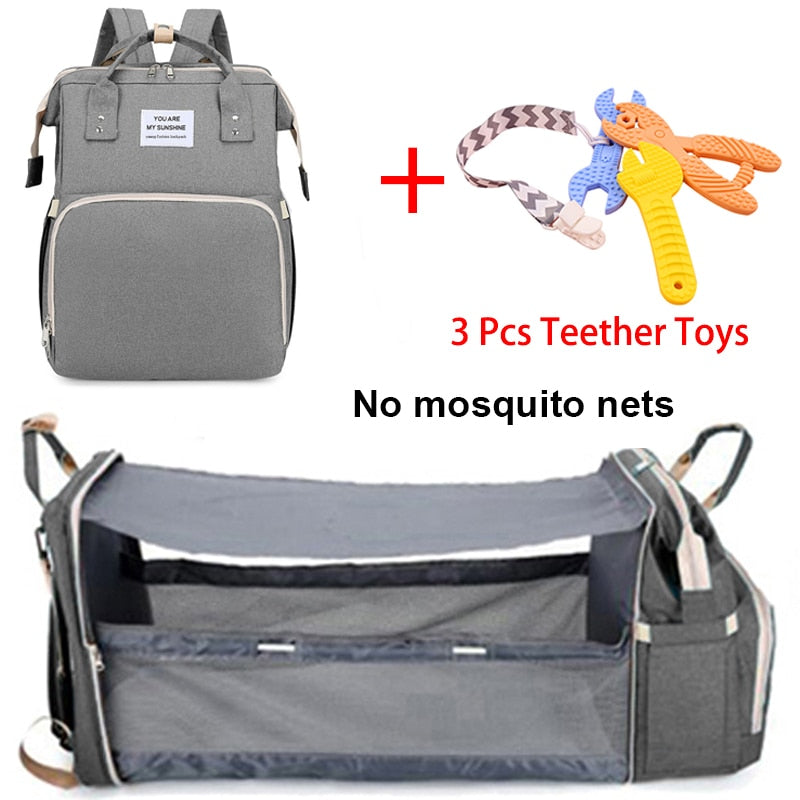 Folding Mommy Bag Portable Crib Bed - essentialslifeshop