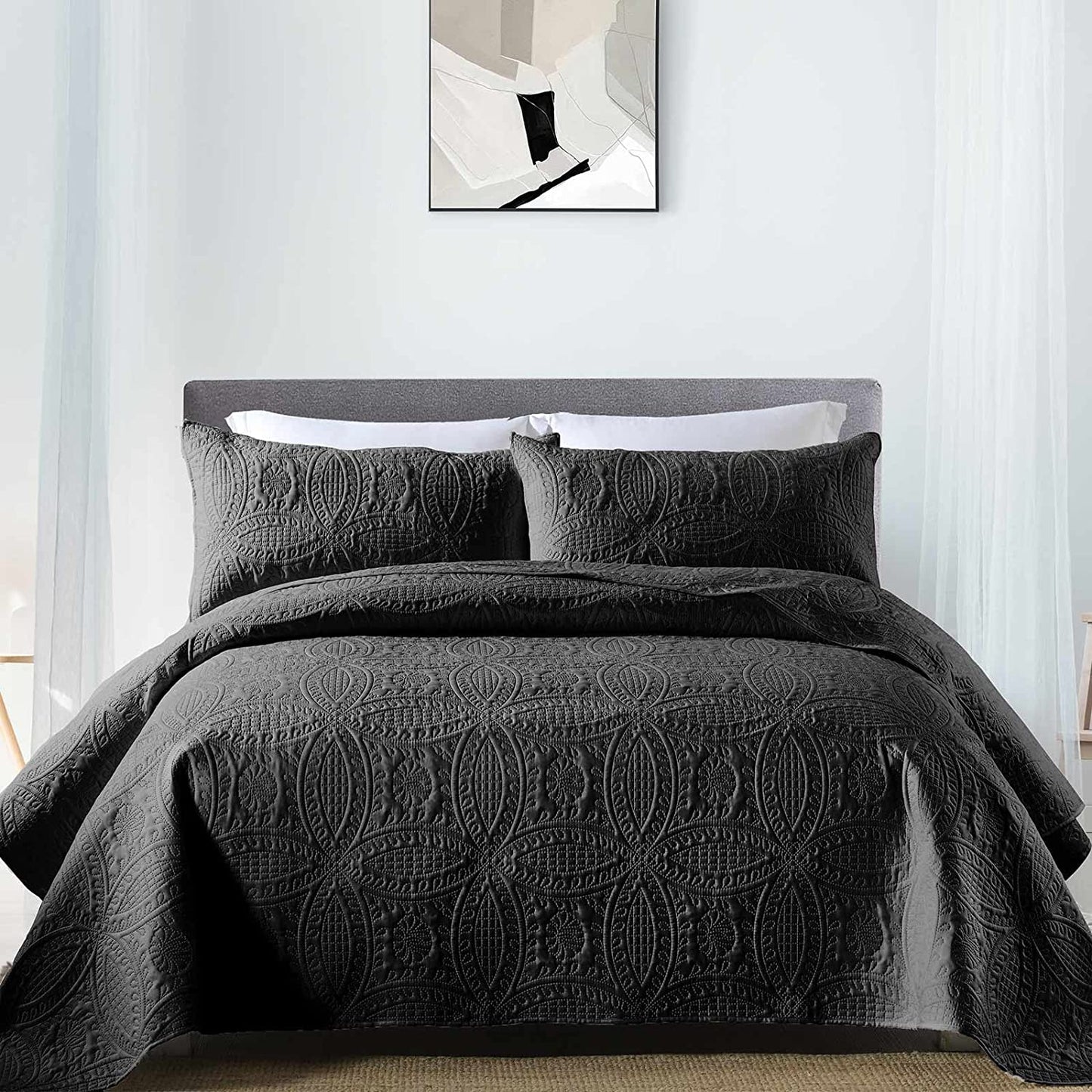 3 Piece Quilted Bedspread w/Sheet set - essentialslifeshop