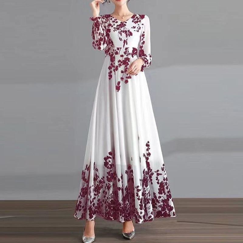 Vintage Ink Painting Printed Oversize Dress - essentialslifeshop