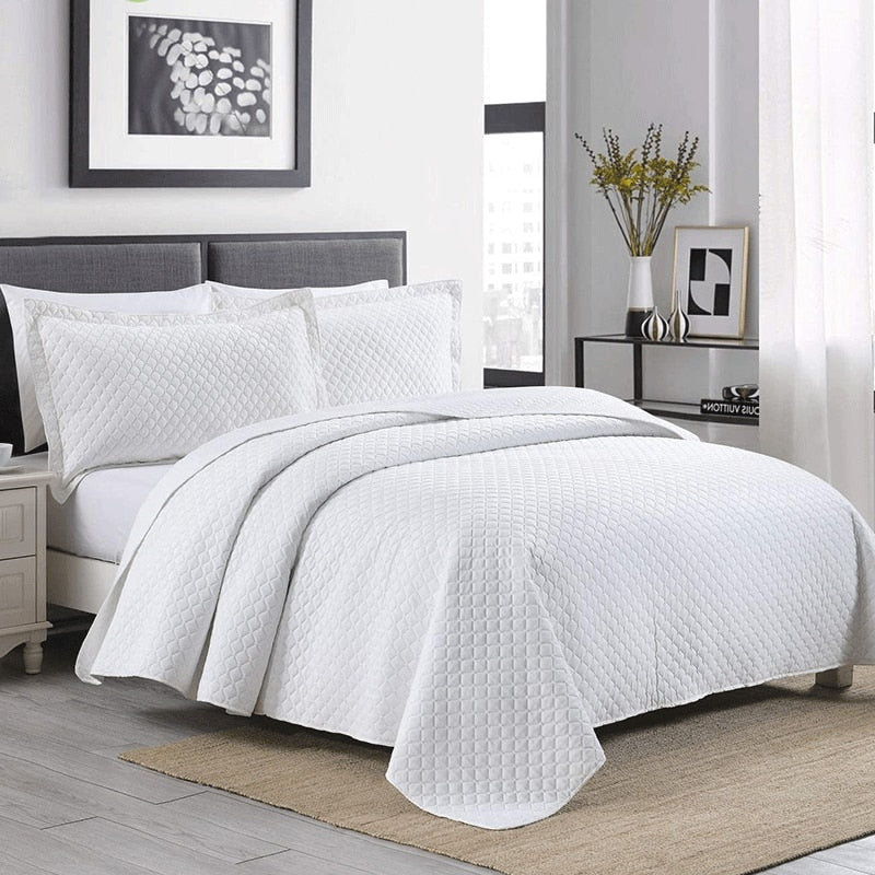 3 Piece Quilted Bedspread w/Sheet set - essentialslifeshop