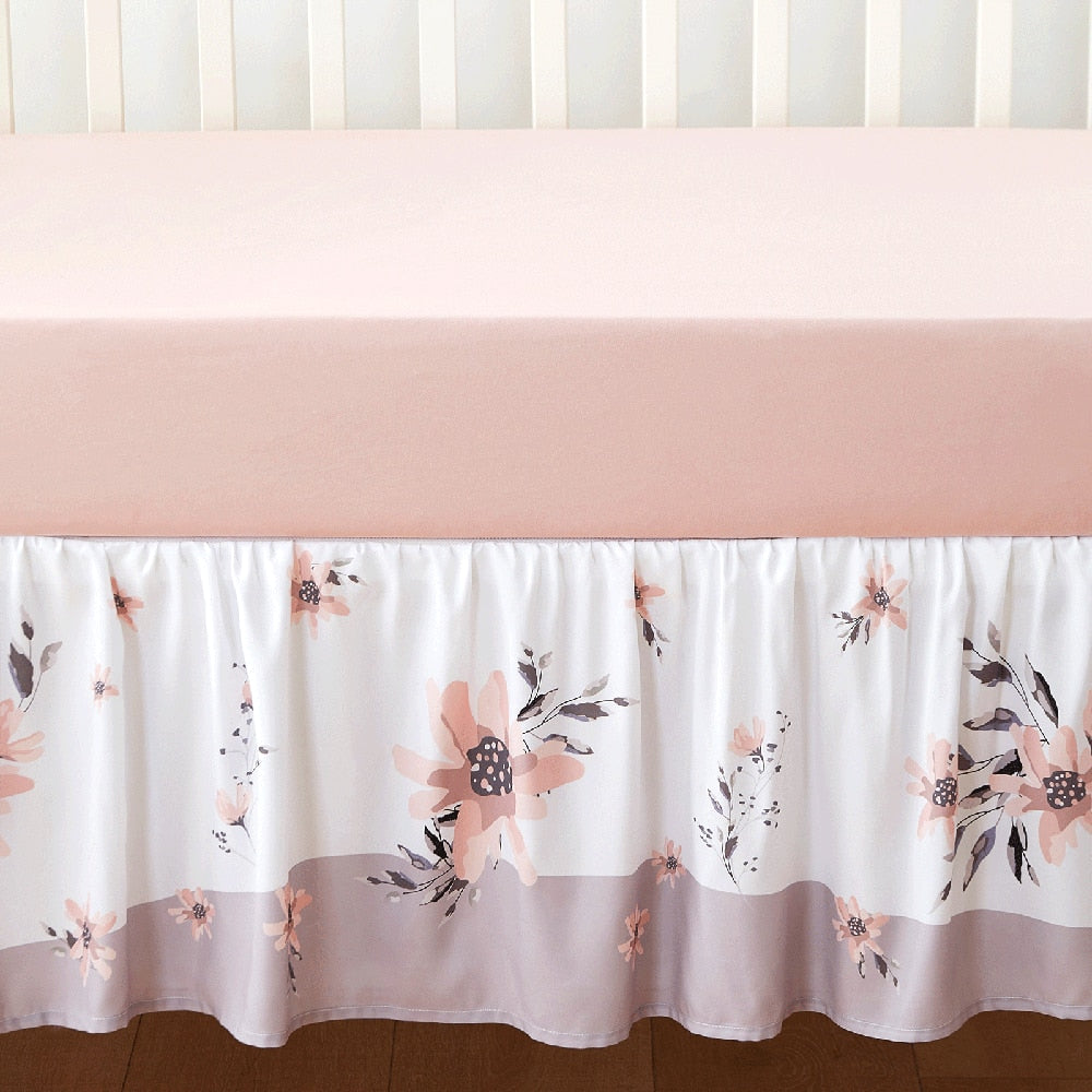 Bedding Set Blanket Skirt Crib Sheets Diaper Stacker - essentialslifeshop