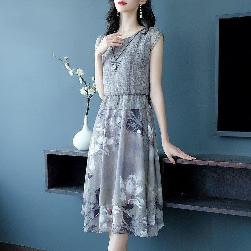 Loose Chiffon Female Midi Dress - essentialslifeshop