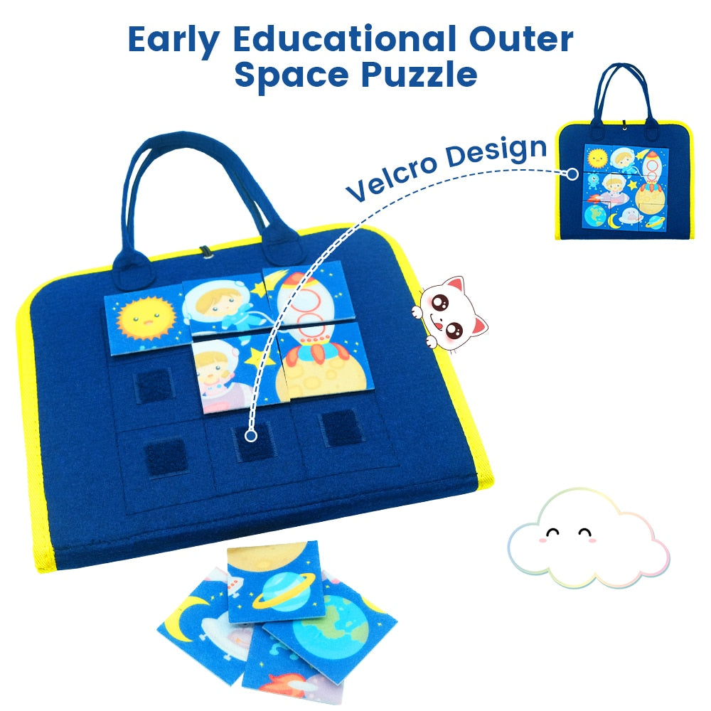 Toddlers Montessori Baby Busy Board Felt - essentialslifeshop