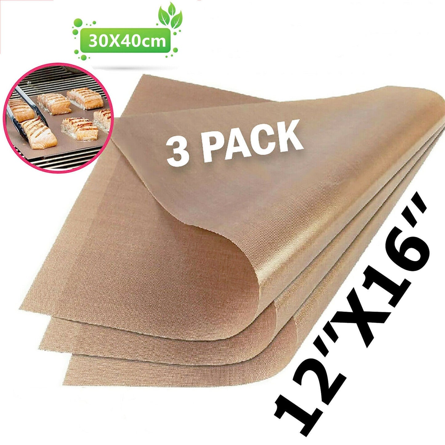 3pcs Reusable Oil-proof Baking Mat - essentialslifeshop