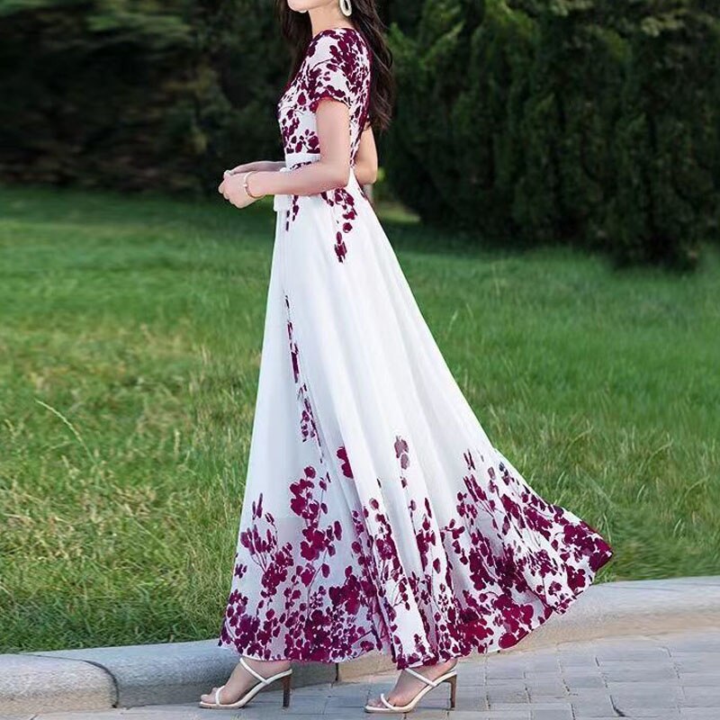 Vintage Ink Painting Printed Oversize Dress - essentialslifeshop