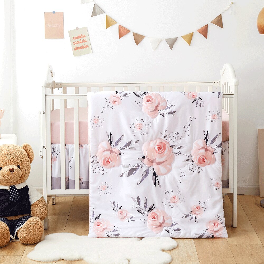 Bedding Set Blanket Skirt Crib Sheets Diaper Stacker - essentialslifeshop