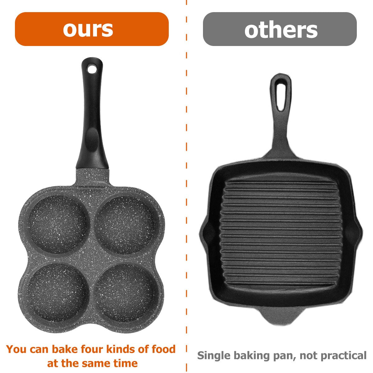 4 Holes Frying Pan - essentialslifeshop