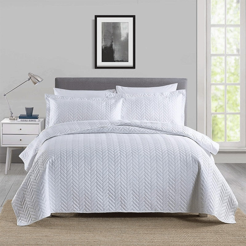 3 Piece Quilted Bedspread w/Sheet set - essentialslifeshop