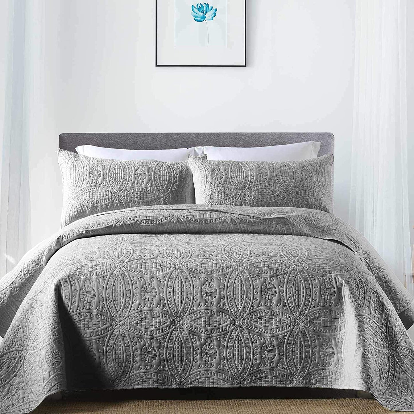 3 Piece Quilted Bedspread w/Sheet set - essentialslifeshop