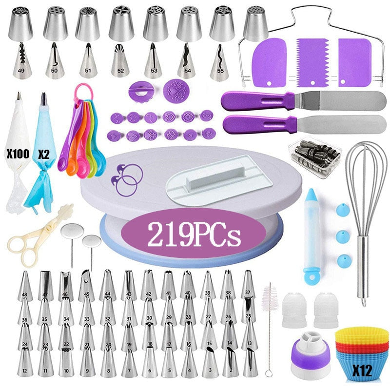 219PCs Cake Decorating Tips Set - essentialslifeshop