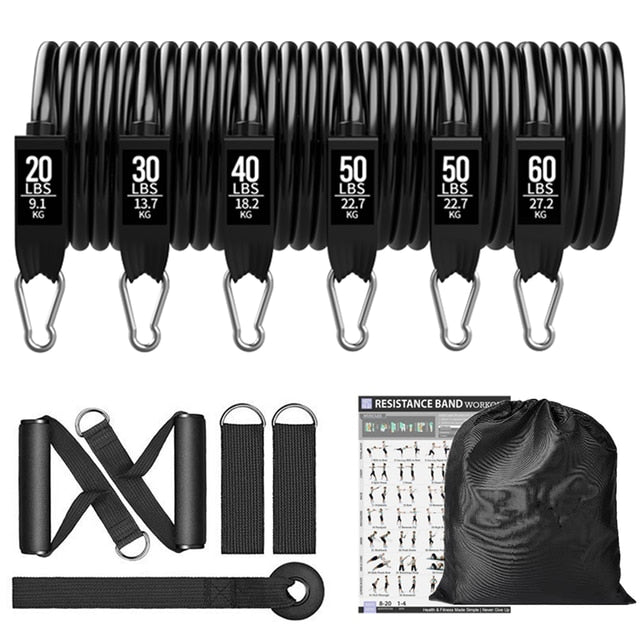 Resistance Bands Set with Door Anchor - essentialslifeshop