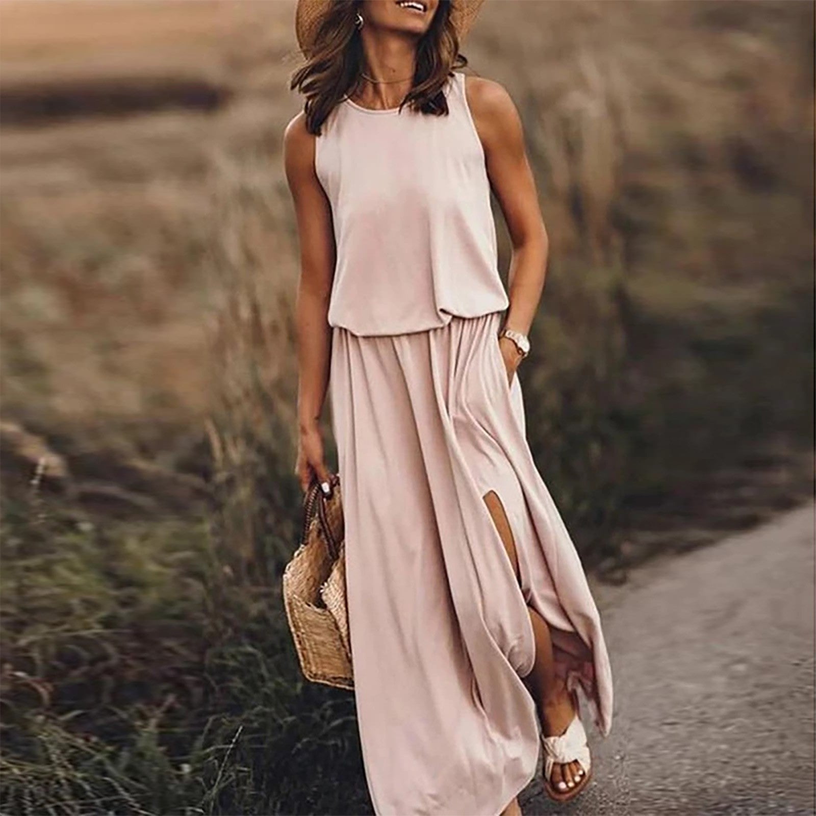Long Dress For Women Solid Sexy - essentialslifeshop