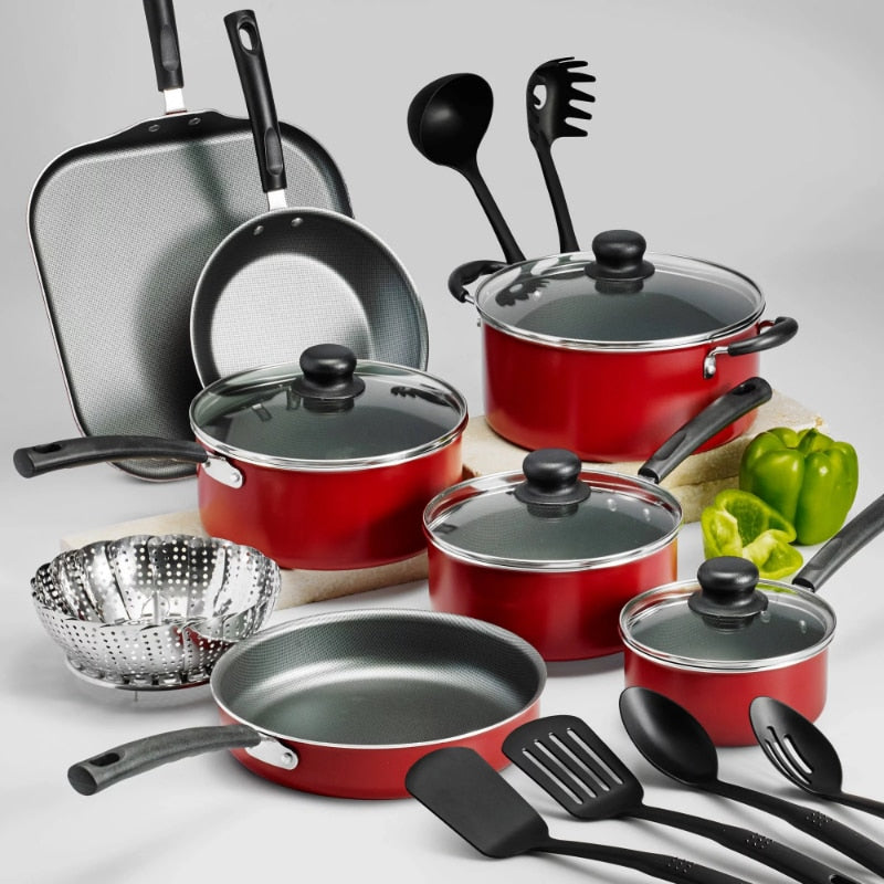 18 Piece Non-stick  Cookware Set - essentialslifeshop