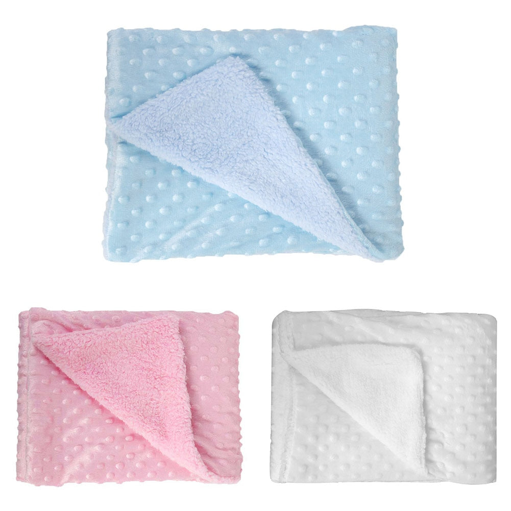 Newborn Baby Blanket Warm Fleece - essentialslifeshop