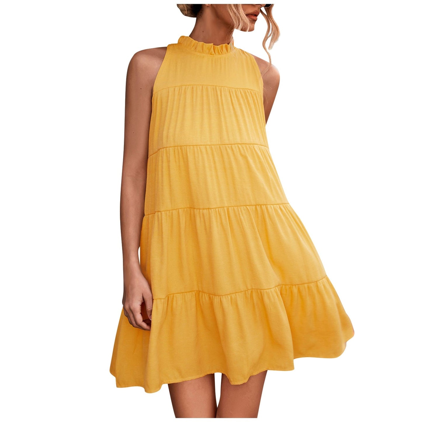 Sleeveless High Neck Dress - essentialslifeshop