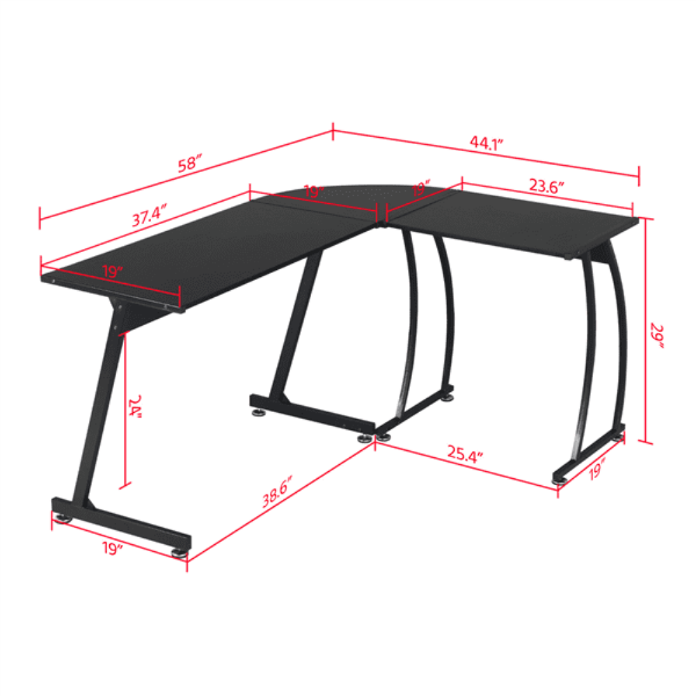 L-Shaped Corner Home Office Desk - essentialslifeshop