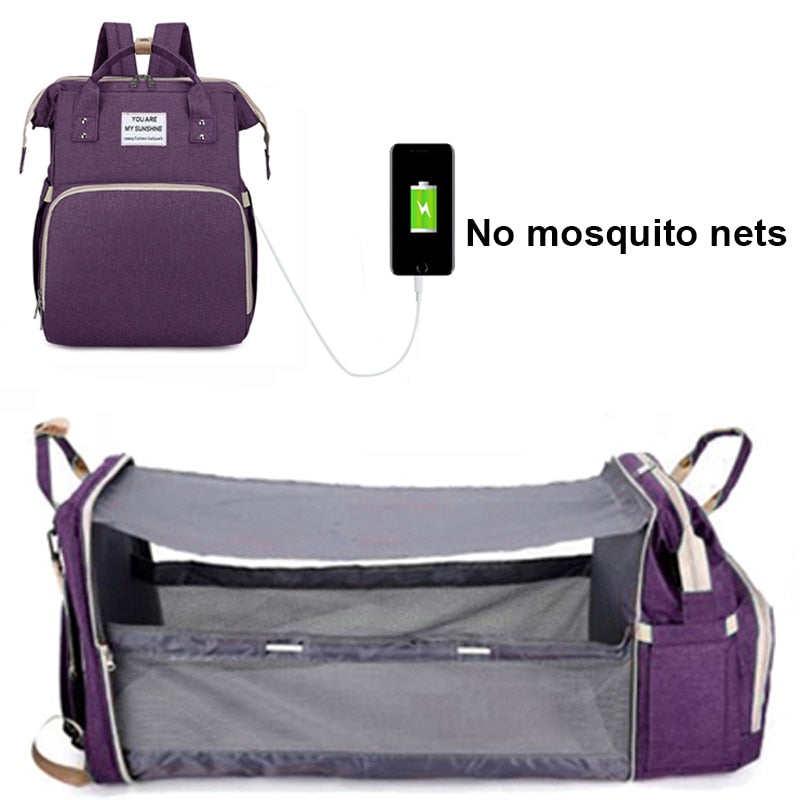 Folding Mommy Bag Portable Crib Bed - essentialslifeshop