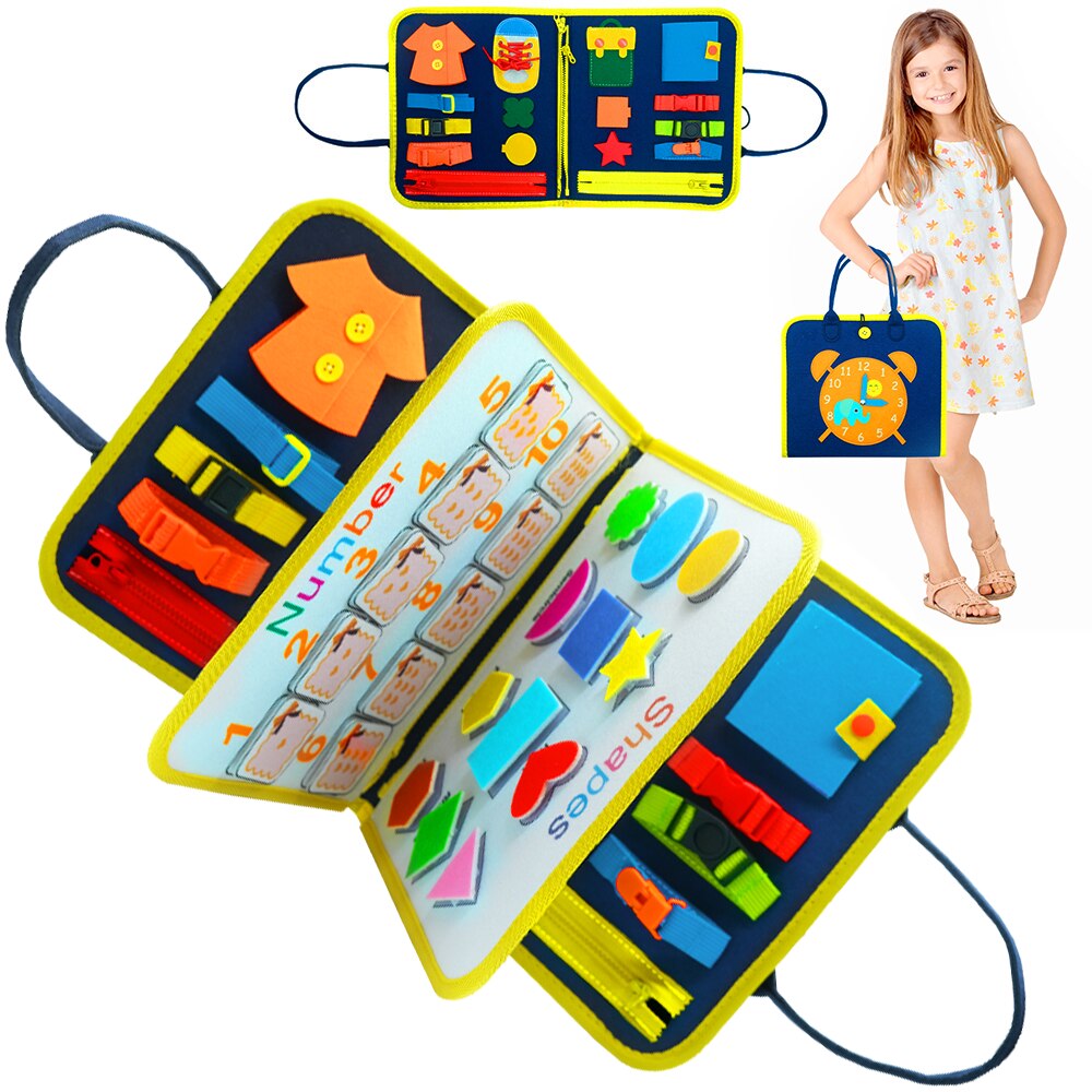 Toddlers Montessori Baby Busy Board Felt - essentialslifeshop