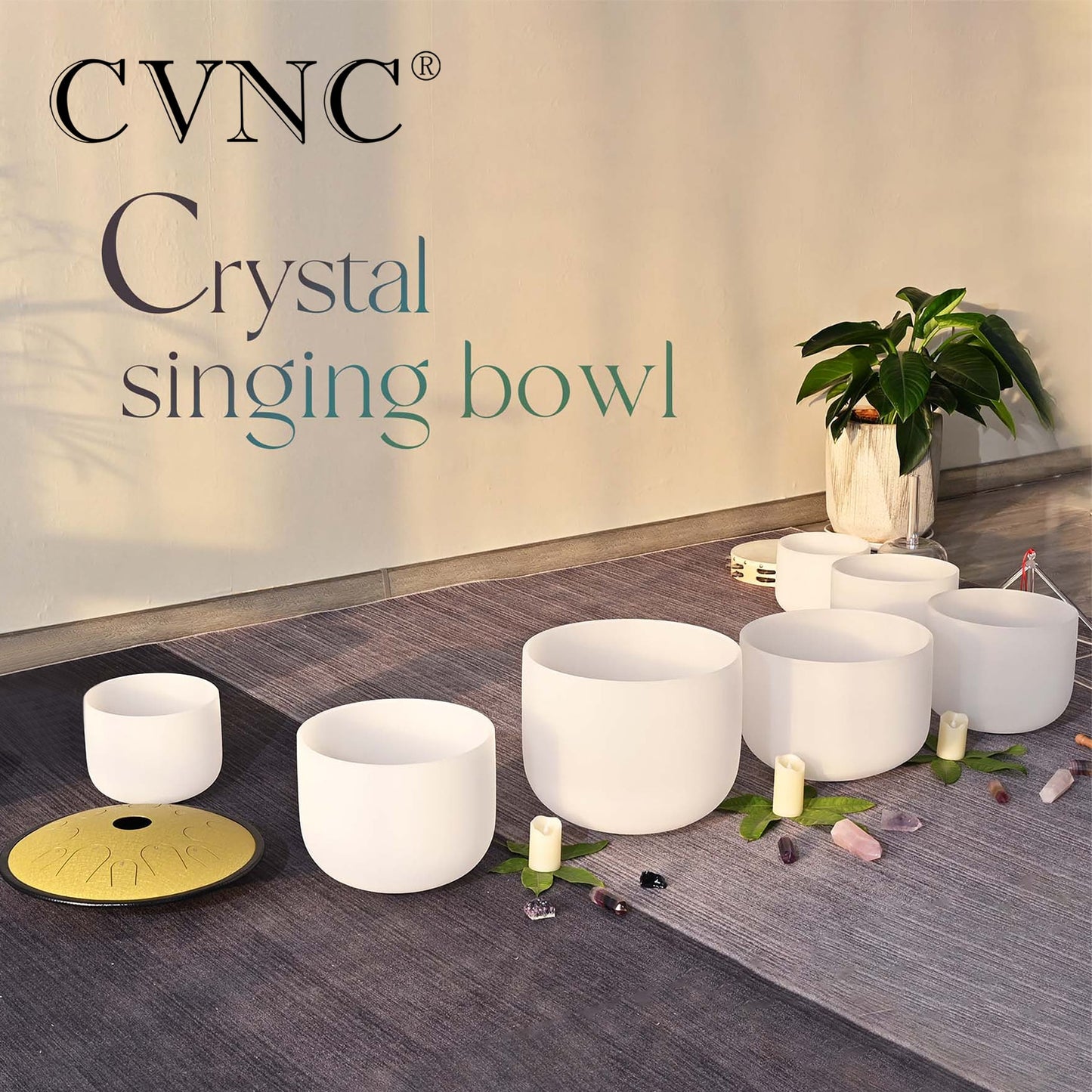 White Frosted Quartz Crystal Singing Bowl s - essentialslifeshop