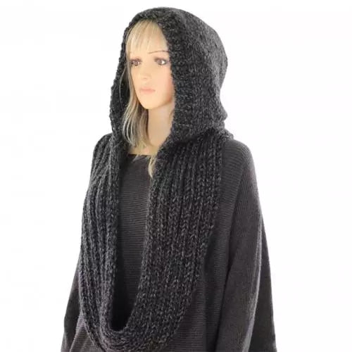 Knitted Warm Hooded Scarf - essentialslifeshop