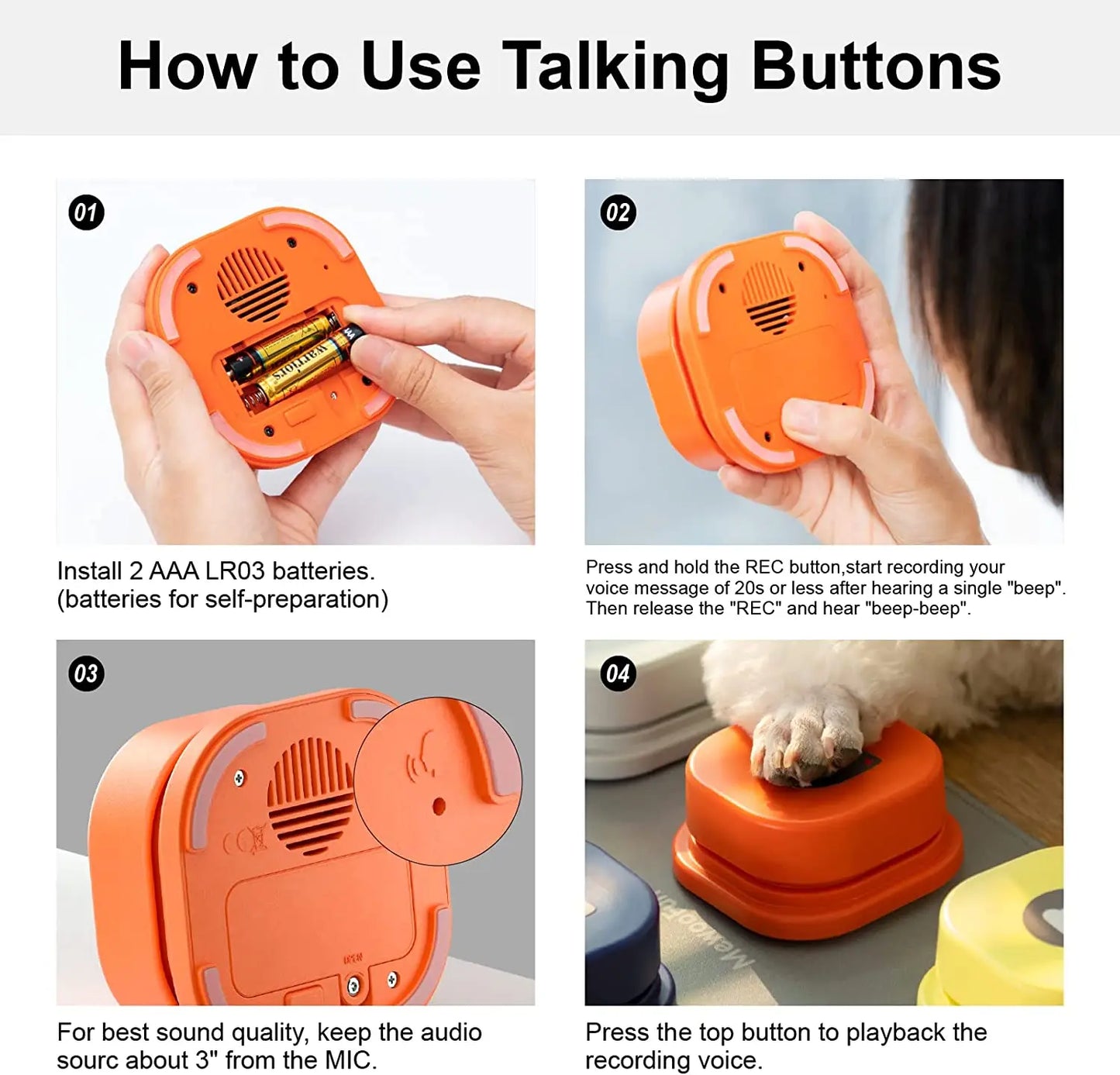 Dog Communication Button Training Toy
