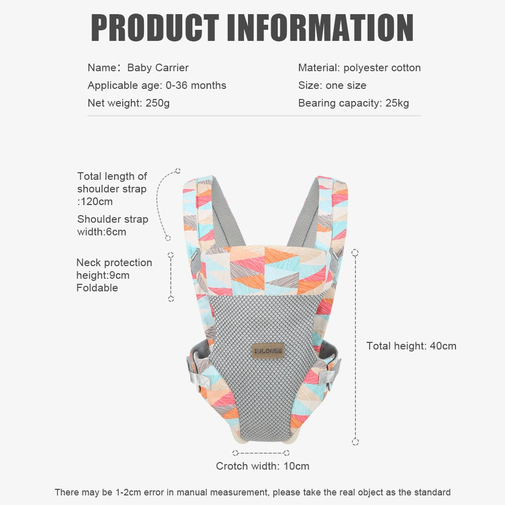 Baby Carrier,  Newborn To Toddler Front and Back Holder - essentialslifeshop
