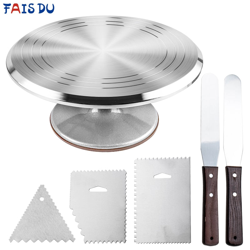 6Pcs Rotating Cake Stand - essentialslifeshop