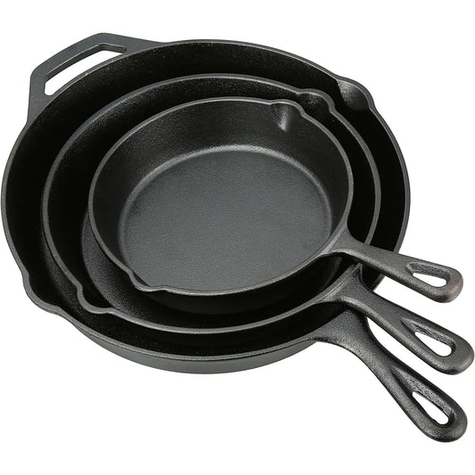 Ozark Trail 3 Piece Cast Iron Skillet Set - essentialslifeshop