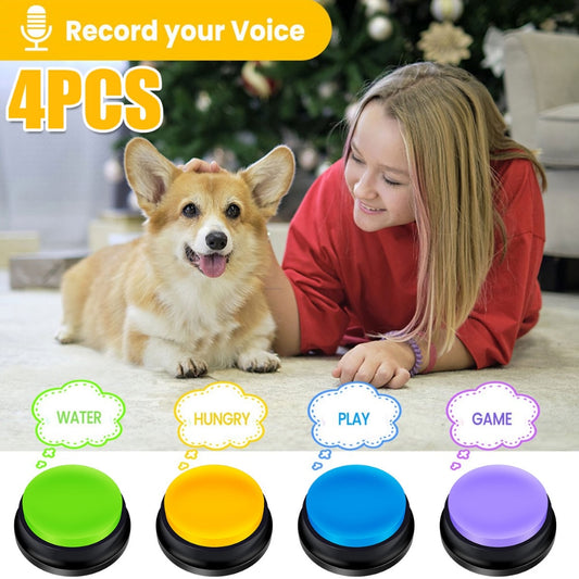 4Pcs Speech Training Buzzers for Cat /Dogs - essentialslifeshop